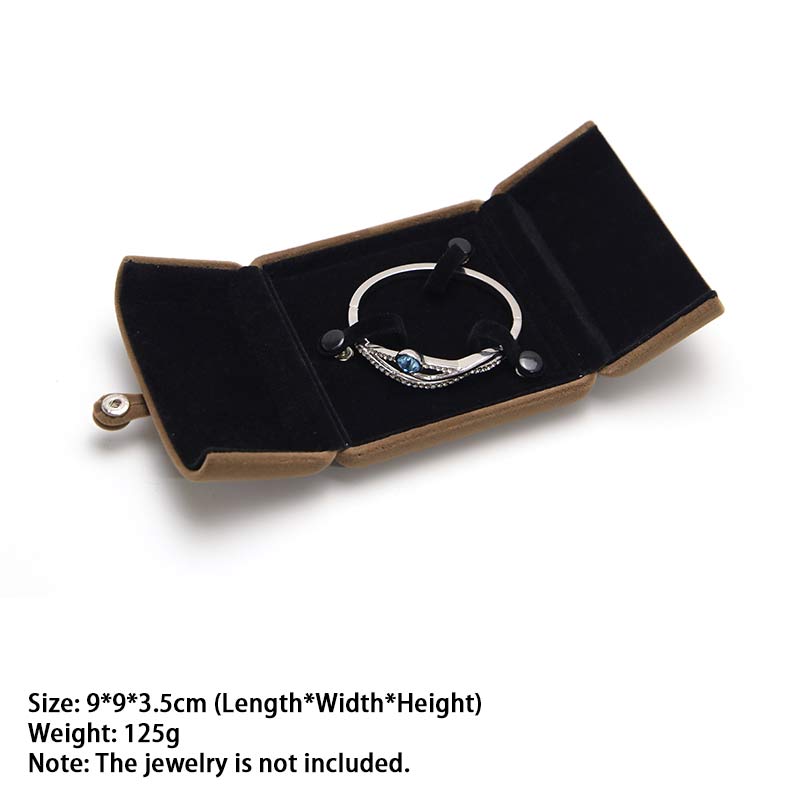 Jewelry Storage Box Flannel Gift Box - Brown - Bracelet Box - image 15
