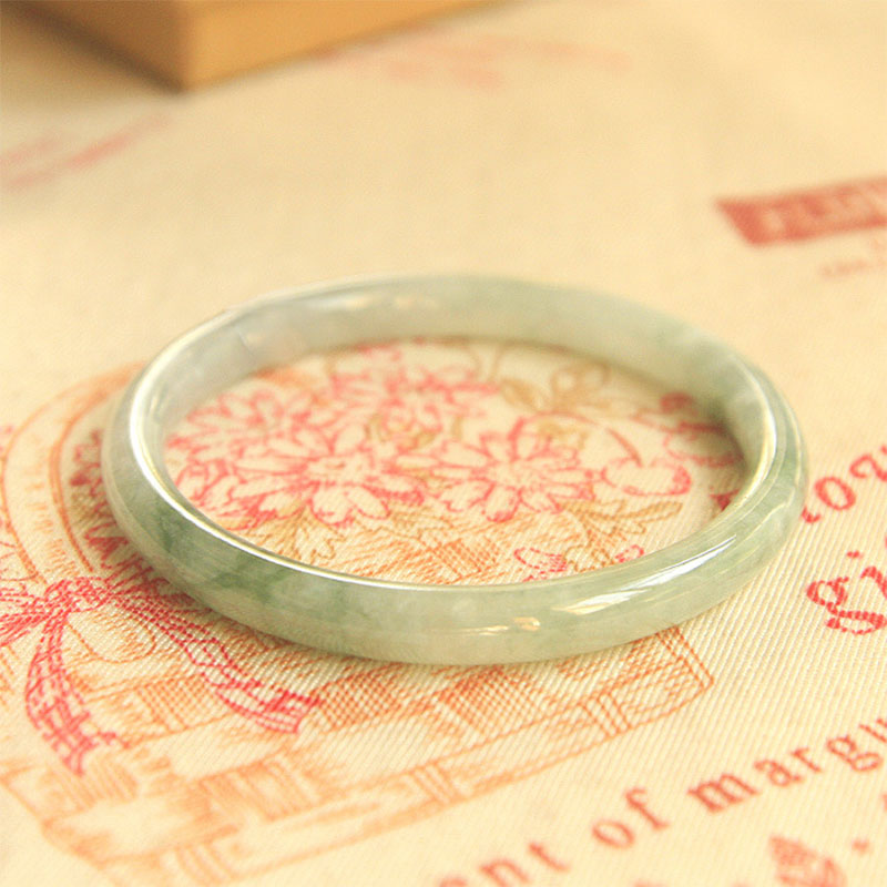 Buddha Stones Natural Jade Peace Healing Bangle Bracelet - image 5