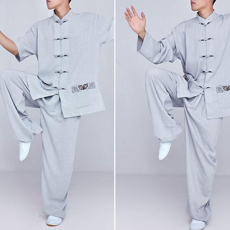 Buddha Stones Meditation Zen Prayer Spiritual Tai Chi Qigong Practice Unisex Embroidery Clothing Set - image 30
