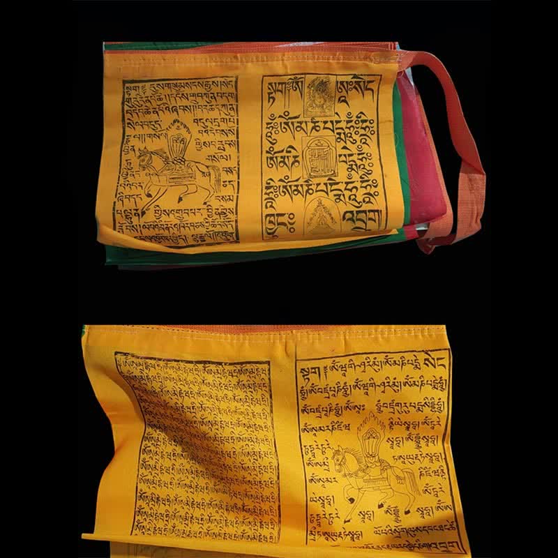 Tibetan 5 Colors Windhorse Scriptures Auspicious Outdoor Prayer Flag