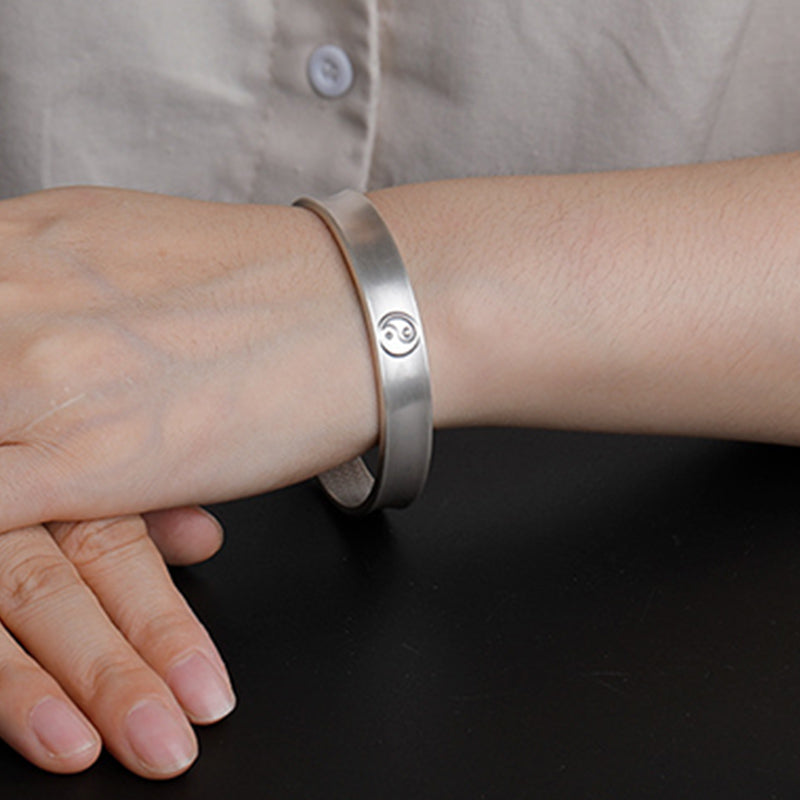 999 Sterling Silver Yin Yang Auspicious Clouds Balance Harmony Bracelet - image 11