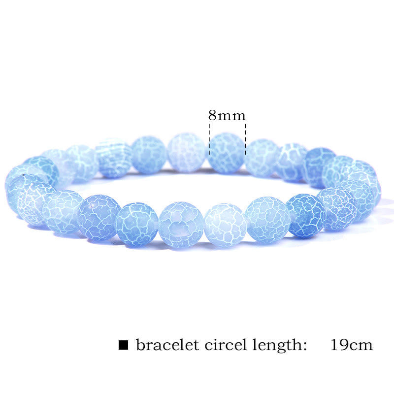 Natural Agate Stone Crystal Balance Beaded Bracelet