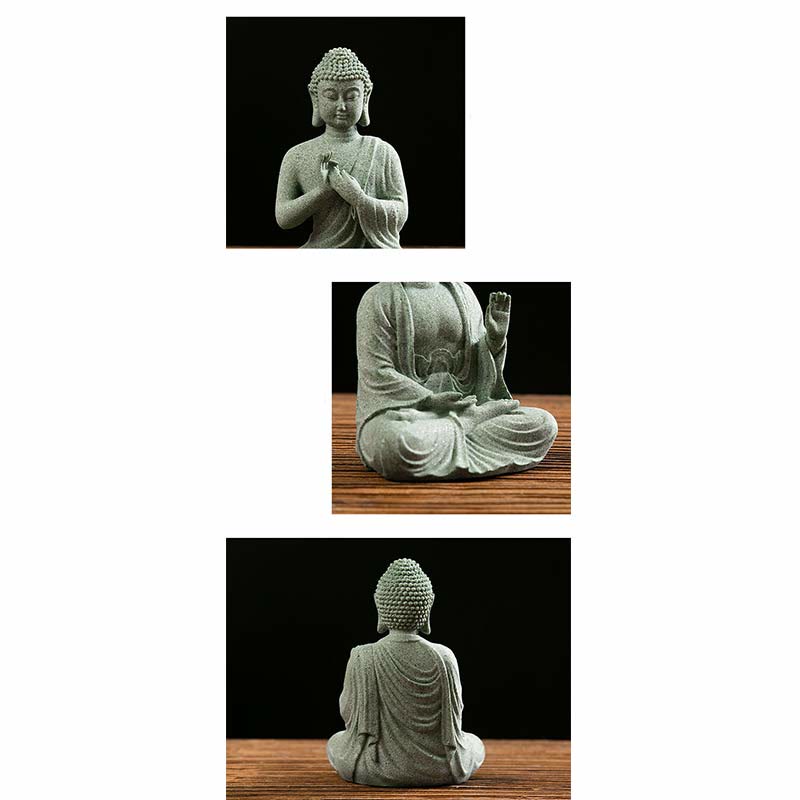 Tibetan Meditation Contemplation Buddha Serenity Compassion Statue Figurine Decoration - image 9