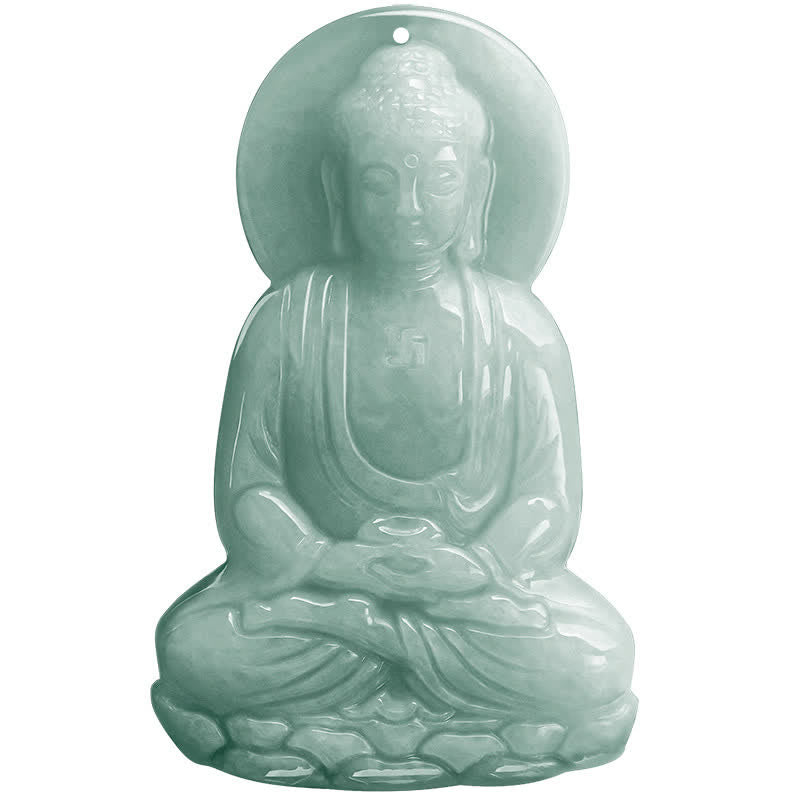 Buddha Stones Amitabha Buddha Jade Amulet Compassion String Necklace - image 18