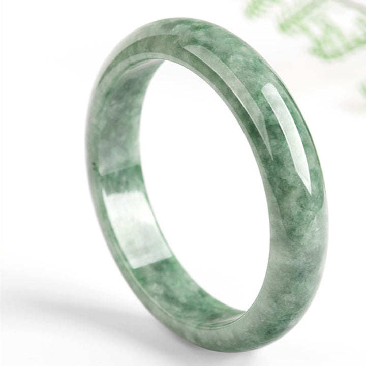 Buddha Stones Natural Jade Luck Wealth Bangle Bracelet - image 4