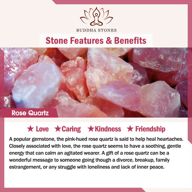 Buddha Stones Pink Crystal Love Warmth Bracelet Bangle - image 10