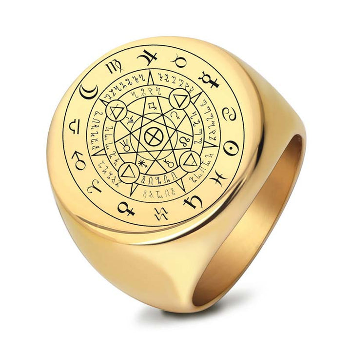 12 Constellations of the Zodiac Protection Blessing Ring