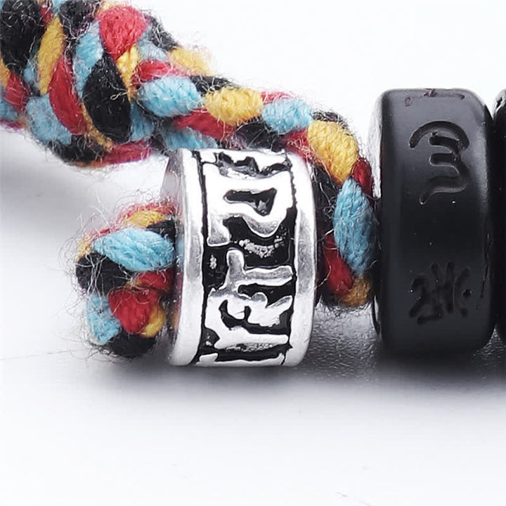 Buddha Stones Tibetan Coconut Shell Beads Engraved Om Mani Padme Hum Mantra Happiness Bracelet - image 7