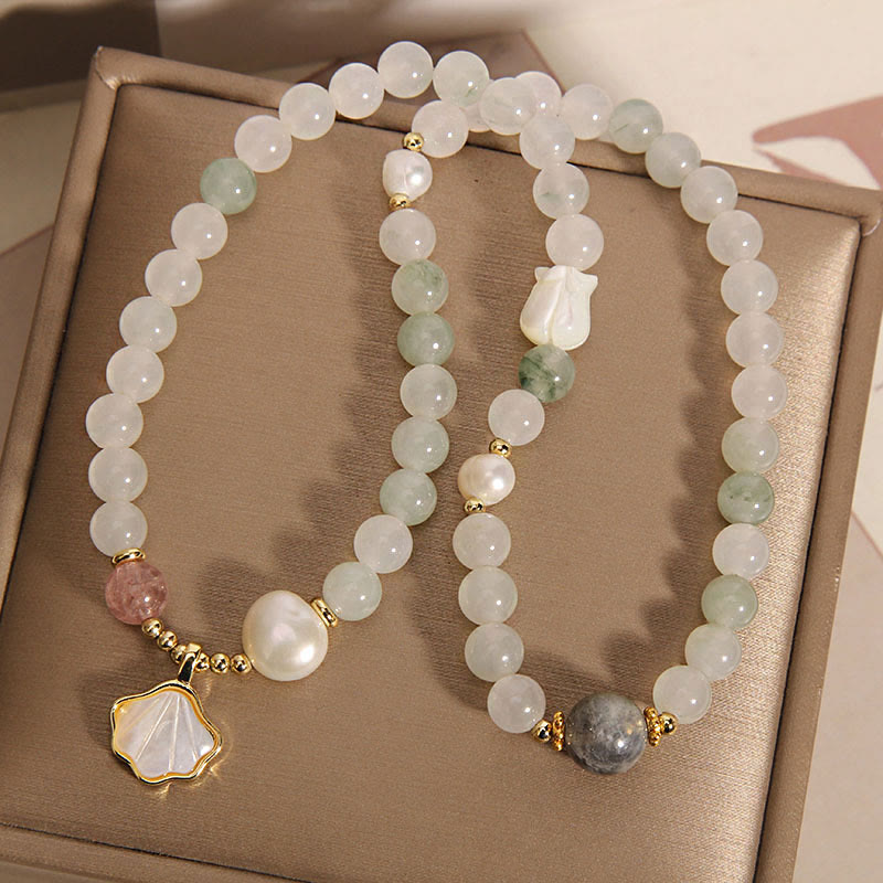 Buddha Stones Double Layer Jade Shell Luck Bracelet