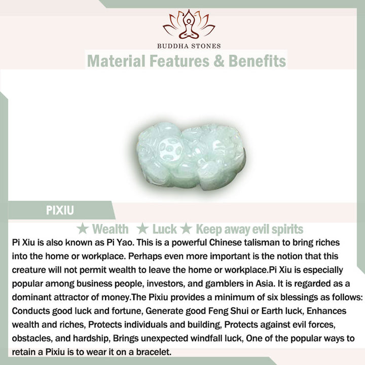 Buddha Stones FengShui Jade PiXiu Blessing Car Pendant Decoration - image 7