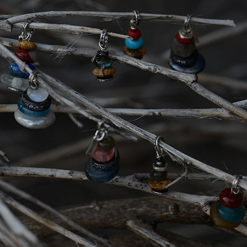 Buddha Stones Zen Cairn Labradorite Various Crystals Calm Pendant Necklace - image 9