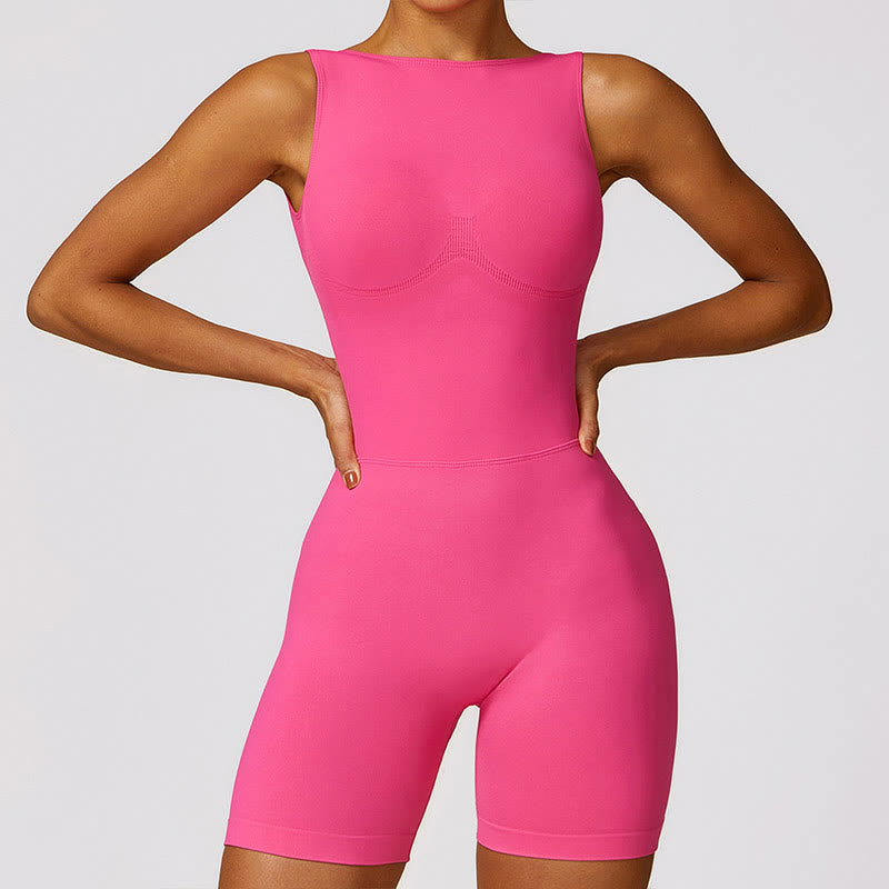 Buddha Stones High Stretch Sleeveless Seamless Jumpsuit Romper Sports Fitness Yoga Women Bodysuit