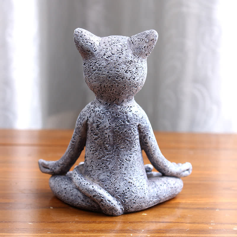 Meditating Zen Dog Cat Frog Decoration - image 8