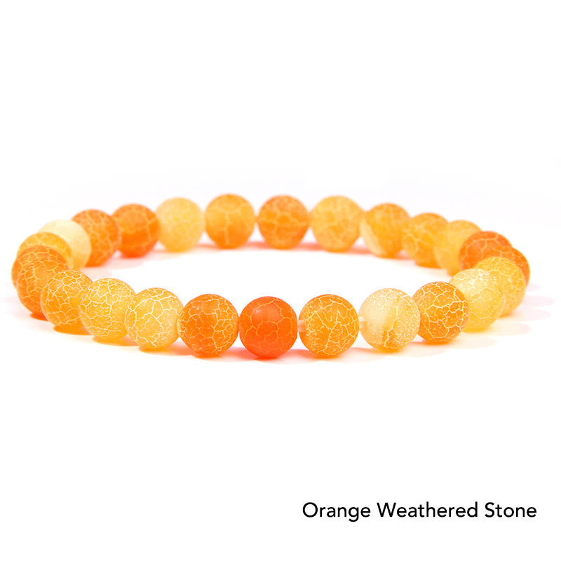 Natural Agate Stone Crystal Balance Beaded Bracelet