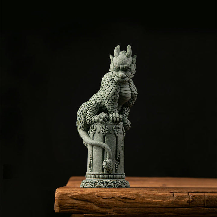 Buddha Stones Feng Shui Standing Sitting Dragon Success Luck Home Decoration - image 4
