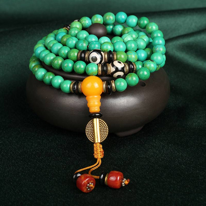 Tibetan Turquoise Mala Balance Necklace Bracelet - image 0