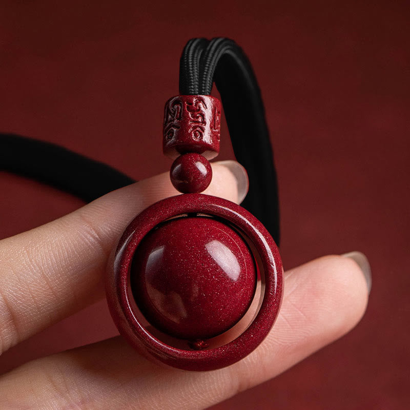 Buddha Stones Cinnabar Om Mani Padme Hum PiXiu Blessing Lucky Bead Necklace Pendant - image 17