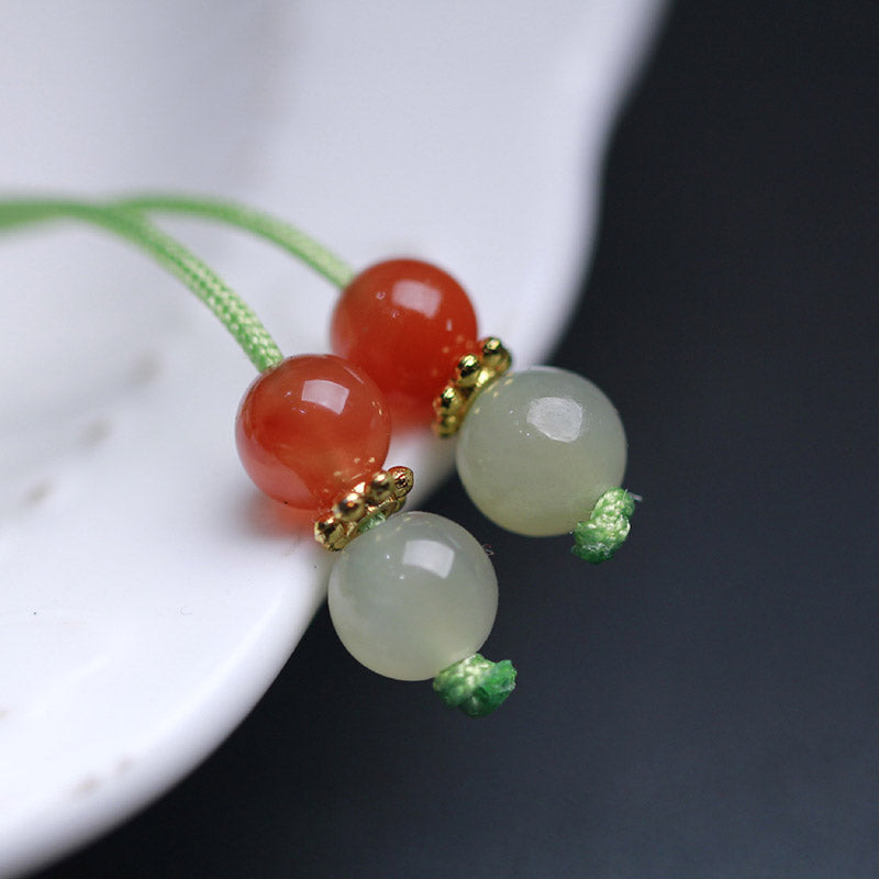 925 Sterling Silver Jade Luck Flower Butterfly Bracelet - image 15