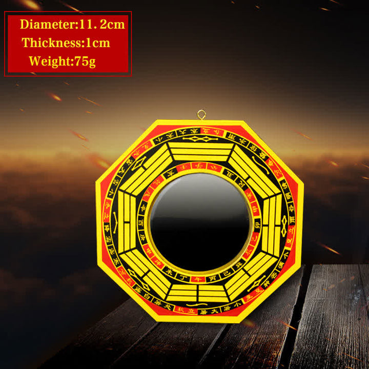 Feng Shui Bagua Map Balance Living Room Energy Map Mirror - 4 IN - Convex Mirror - Yellow - image 9