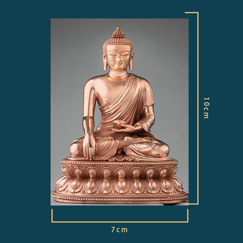 Gautama Shakyamuni Buddha Figurine Serenity Copper Statue Home Decoration - image 15