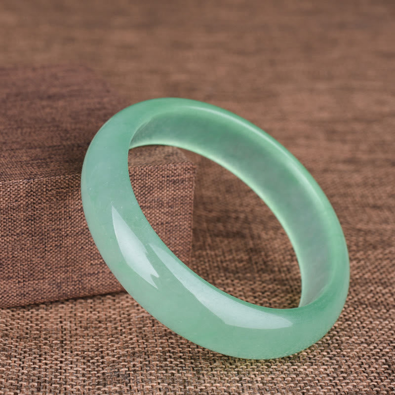Natural Jade Luck Healing Prosperity Bangle Bracelet - Green - 60-62mm - image 2