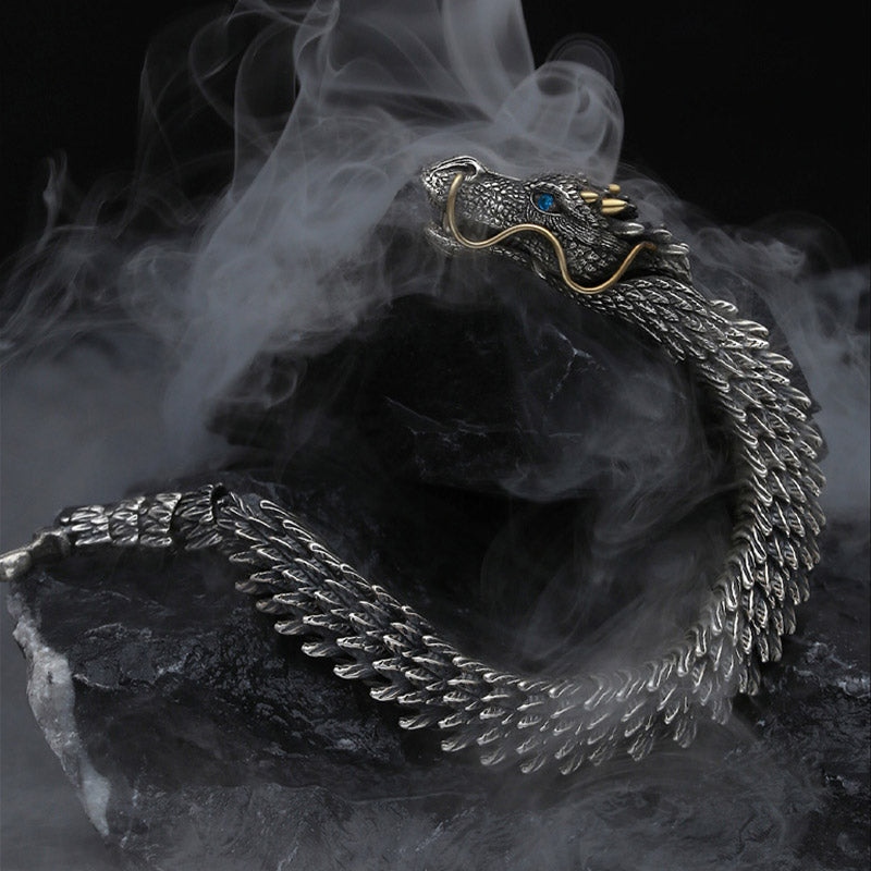 Buddha Stones Nordic Dragon Handmade Amulet Luck Protection Chain Bracelet - image 2