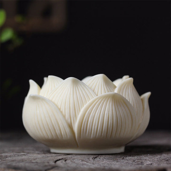 Buddha Stones Mini Ivory Fruit Kwan Yin Avalokitesvara Lotus Wealth Desk Decoration - image 7