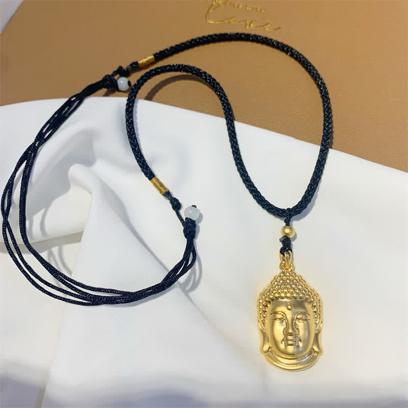 Gold Buddha Copper Wealth Necklace Pendant - image 3