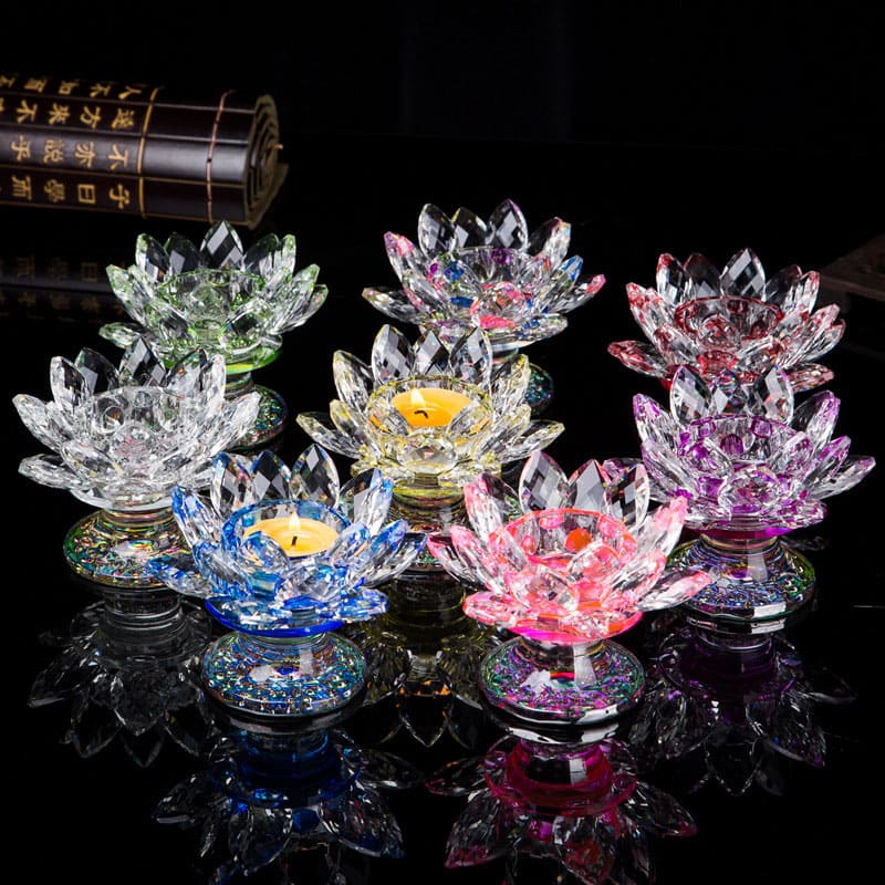 Tibetan Lotus Candlestick Ornament - image 0
