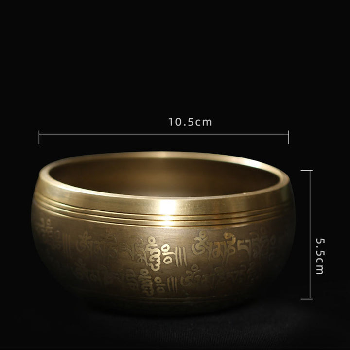 Buddha Stones Tibetan Meditation Sound Bowl Handcrafted for Healing and Mindfulness Singing Bowl Set - image 9