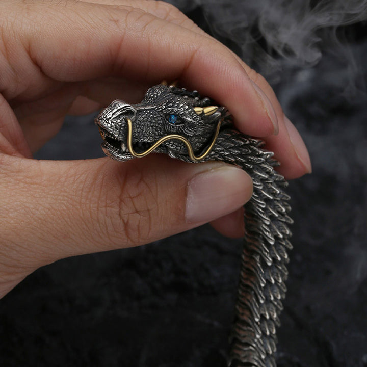 Buddha Stones Nordic Dragon Handmade Amulet Luck Protection Chain Bracelet - image 4
