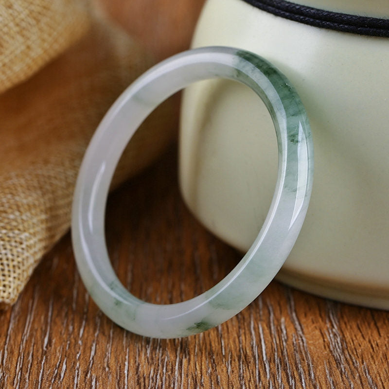 Buddha Stones Natural Jade Abundance Protection Bracelet Bangle - 66mm - image 1