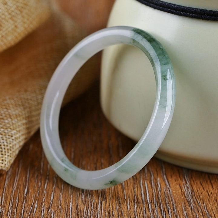 Buddha Stones Natural Jade Abundance Protection Bracelet Bangle - 66mm - image 1