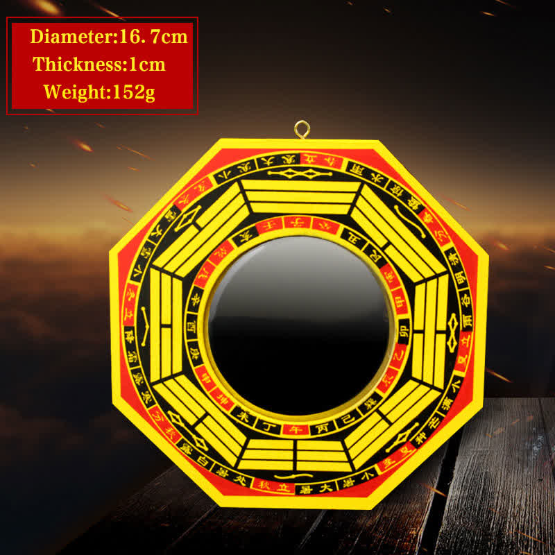 Feng Shui Bagua Map Balance Living Room Energy Map Mirror - 6 IN - Convex Mirror - Yellow - image 14