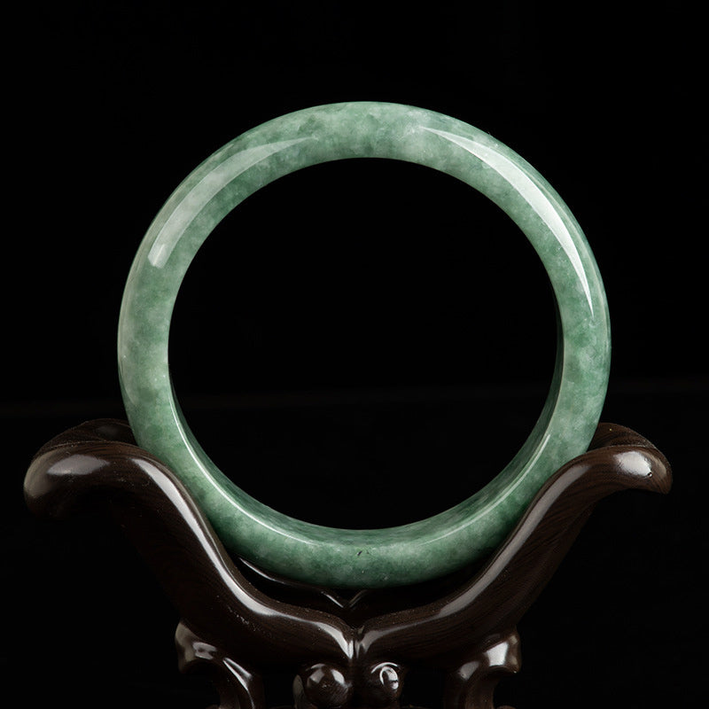 Buddha Stones Natural Jade Luck Wealth Bangle Bracelet - image 2