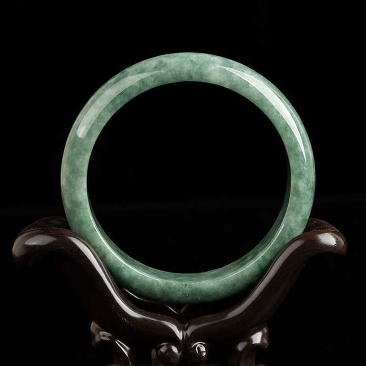 Buddha Stones Natural Jade Luck Wealth Bangle Bracelet - image 2
