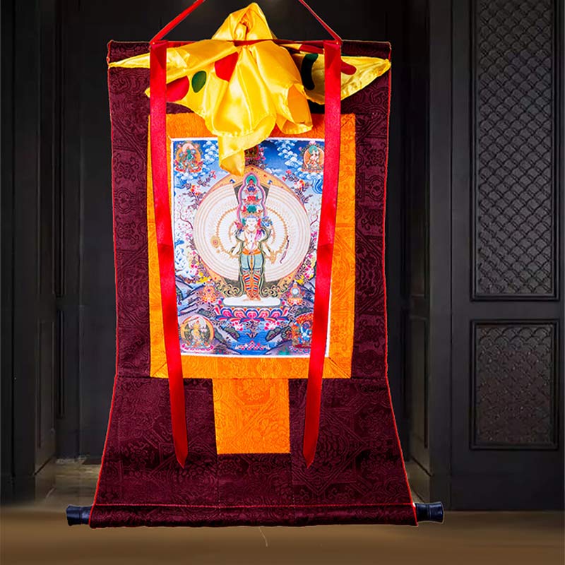 Tibetan Thousand-handed Avalokitesvara Framed Thangka Blessing Decoration - image 6