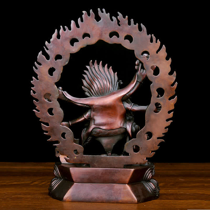 Tibet Mahakala Bodhisattva Figurine Compassion Copper Statue Decoration - image 8