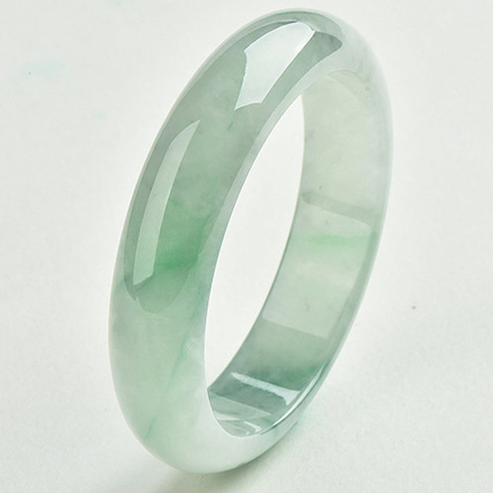 Buddha Stones  Natural Jade Prosperity Wealth Luck Bangle Bracelet - image 4