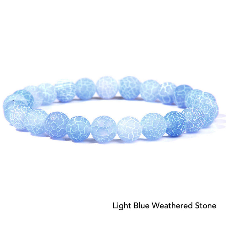 Natural Agate Stone Crystal Balance Beaded Bracelet