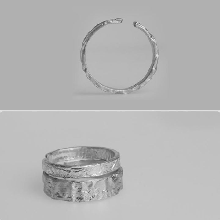 925 Sterling Silver Simple Design Blessing Couple Ring