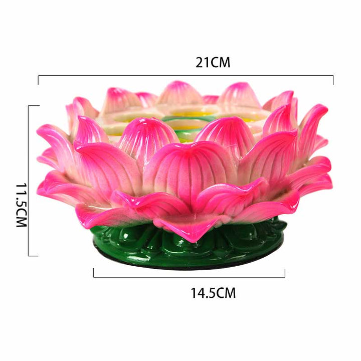 Meditation Prayer Altar Lotus Flower Candle Holder Buddhist Temple Rituals Use Items - Lotus Resin Candle Holder - image 5