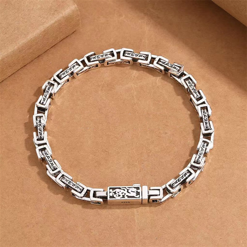 Buddha Stones Dragon Om Mani Padme Hum Engraved Copper Luck Success Bracelet - image 1