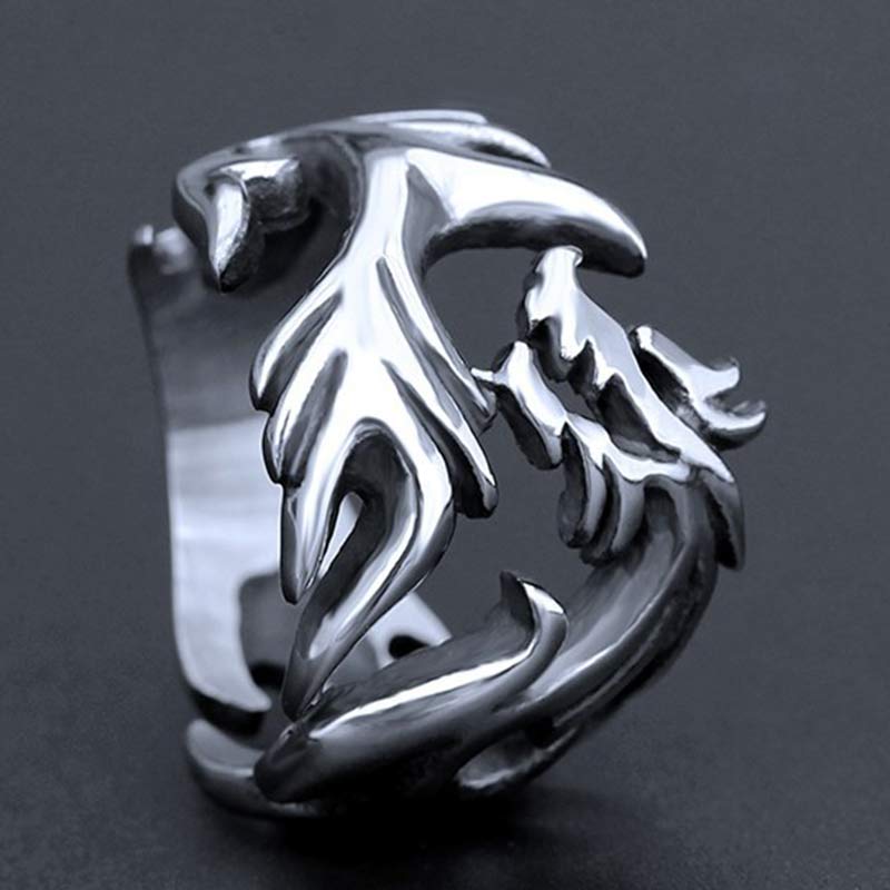 Buddha Stones Dragon Pattern Protection Strength Adjustable Ring - image 16