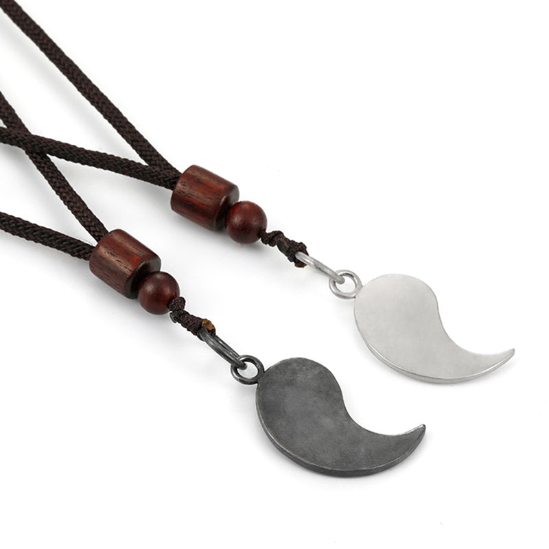 990 Sterling Silver Yin Yang Balance Harmony Necklace Pendant - image 17