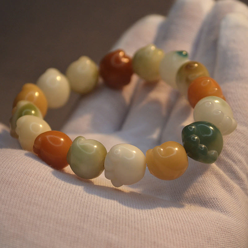 Buddha Stones Multilayered Bodhi Seed Cute Cat Paw Calm Harmony Bracelet - image 5
