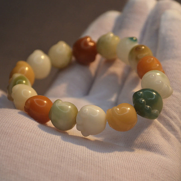 Buddha Stones Multilayered Bodhi Seed Cute Cat Paw Calm Harmony Bracelet - image 5