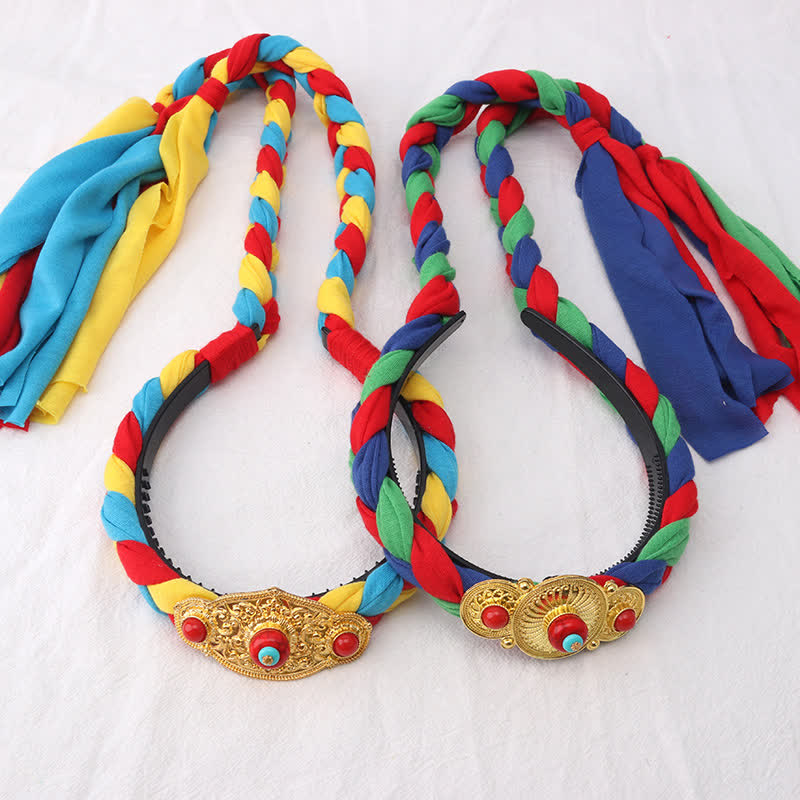 Tibetan Colorful Tassel Beads Hair Decoration Hair Accessories - image 1