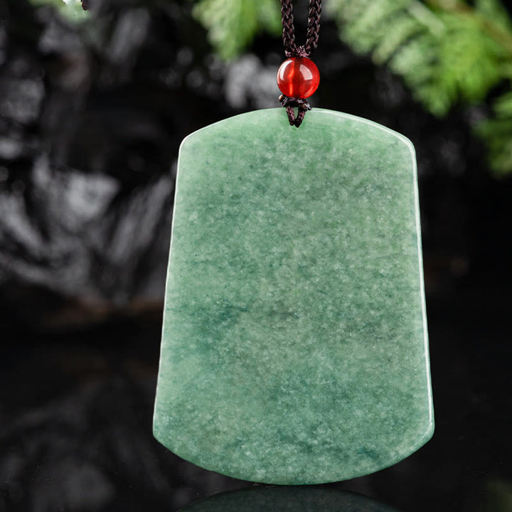Buddha Stones Natural Jade Chinese Zodiac Dragon Sea Luck String Necklace Pendant - image 8