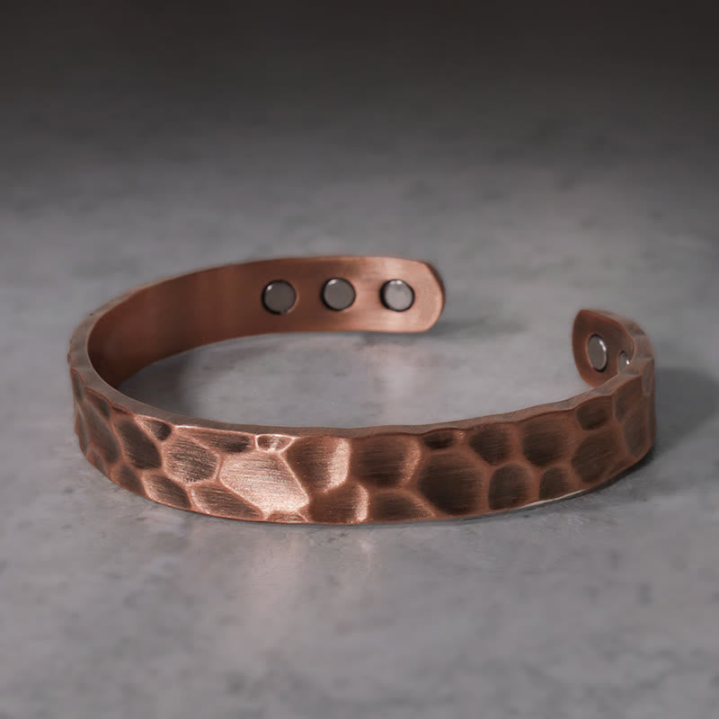 Rustic Copper Balance Magnetic Adjustable Cuff Bracelet - image 1
